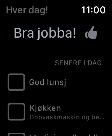 Apple Watch skjermbilde